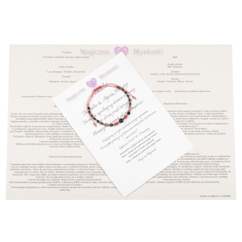 Bransoletka celebrytka czarny TURMALIN AGAT HEMATYT ochrona i odwaga